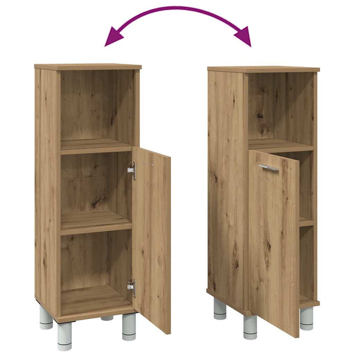 vidaXL Armadietto Bagno Artigianale 30x30x95 cm in Legno Multistrato