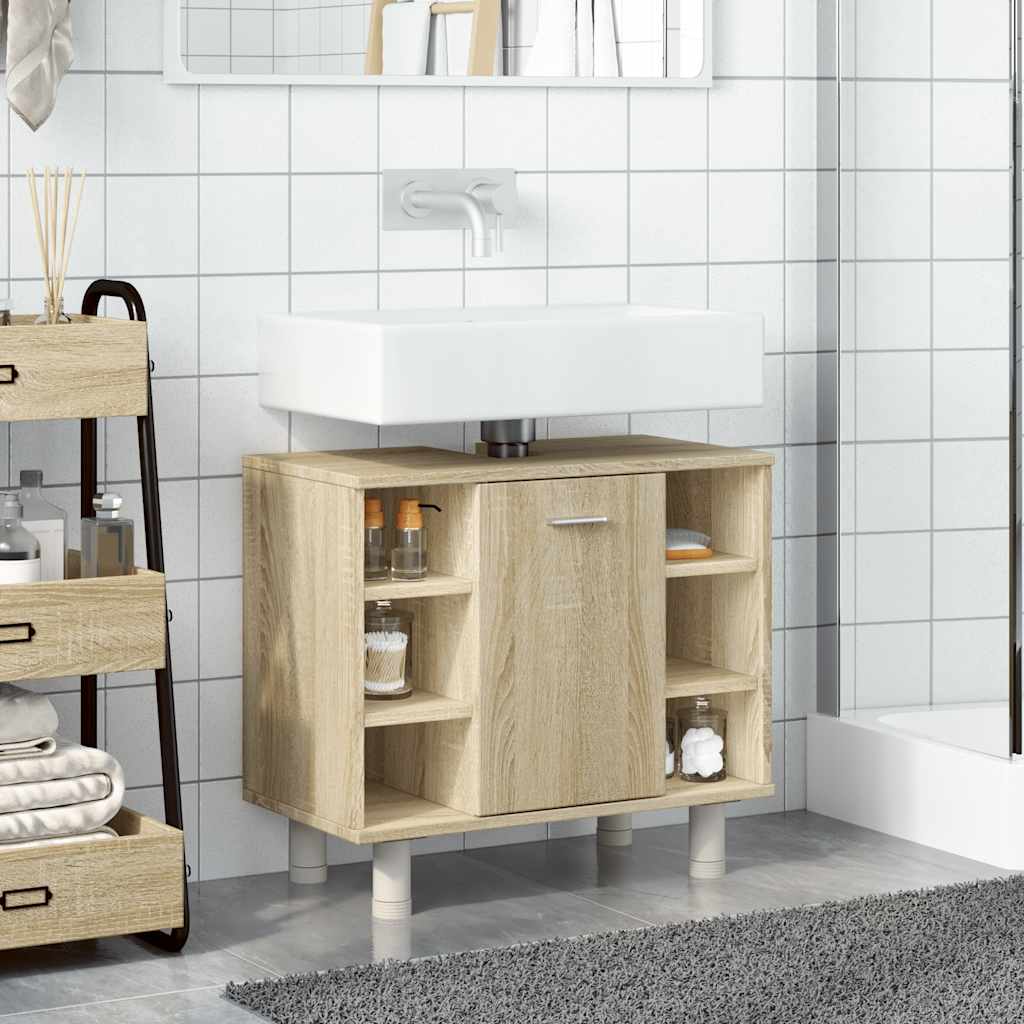 Mobile da Bagno Rovere Sonoma 60x32x53,5cm in Legno Multistrato