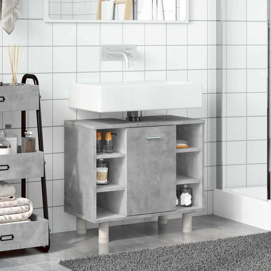 Mobile da Bagno Grigio Cemento 60x32x53,5 cm Legno Multistrato 856143
