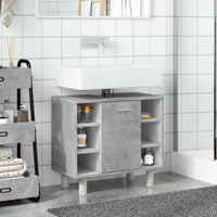 Mobile da Bagno Grigio Cemento 60x32x53,5 cm Legno Multistrato 856143