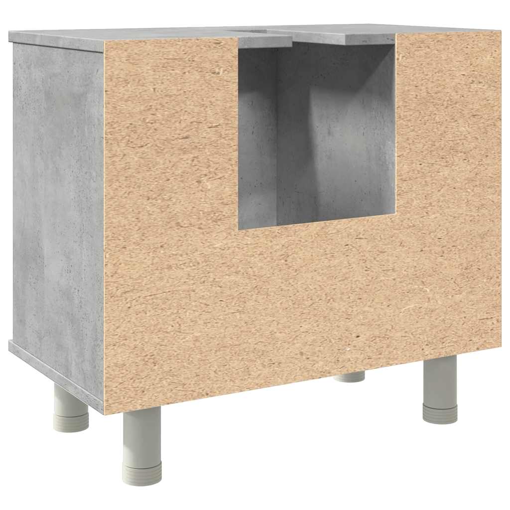 Mobile da Bagno Grigio Cemento 60x32x53,5 cm Legno Multistrato