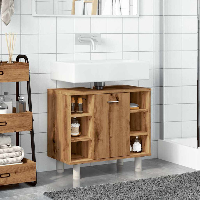 Armadietto Bagno Artigianale 60x32x53,5 cm Legno Multistrato 856145