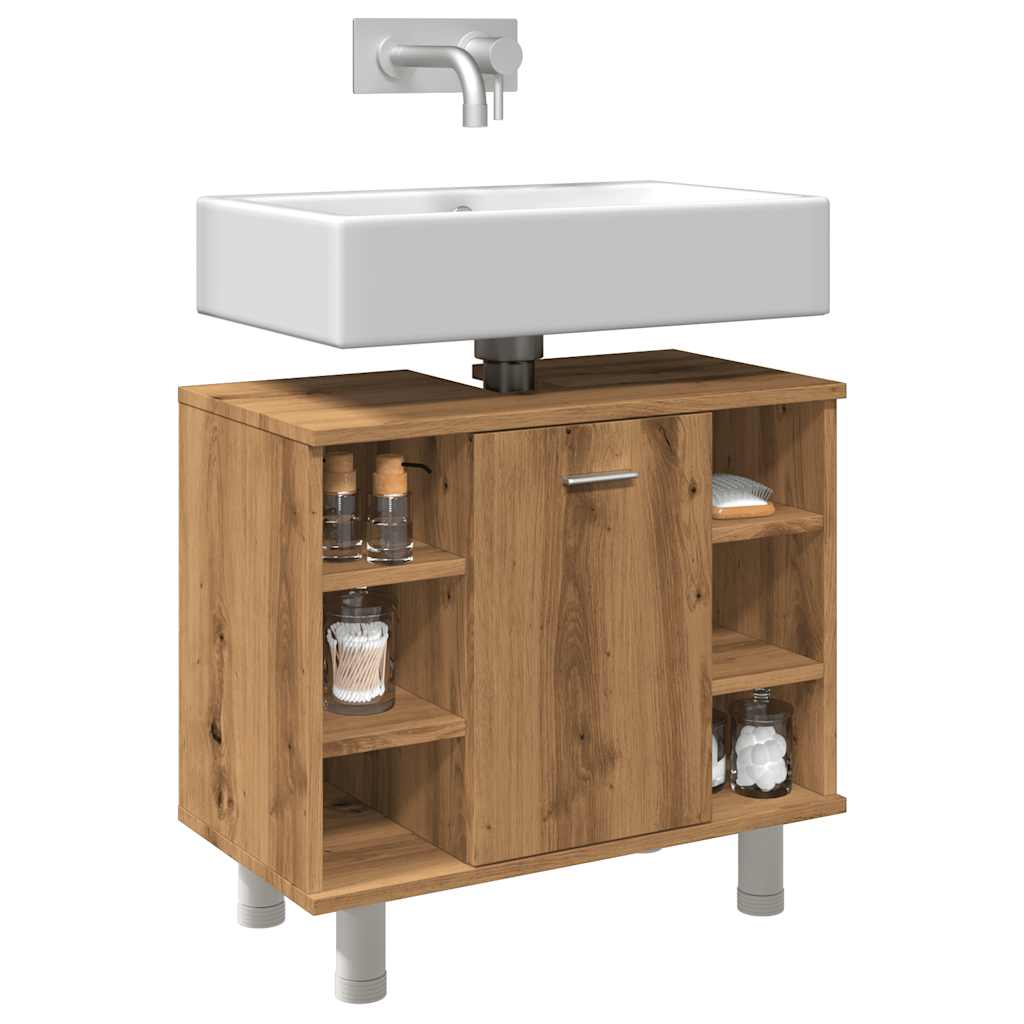 vidaXL Armadietto Bagno Artigianale 60x32x53,5 cm Legno Multistrato