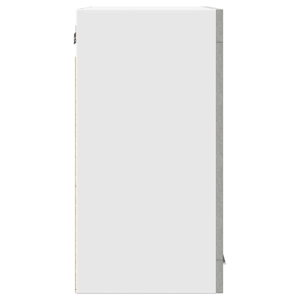 Pensile da Cucina con Anta in Vetro Grigio Cemento 60x31x60 cm 856166