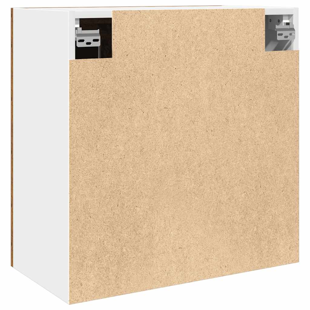 Pensile da Cucina con Anta in Vetro Legno Antico 60x31x60 cm 856167