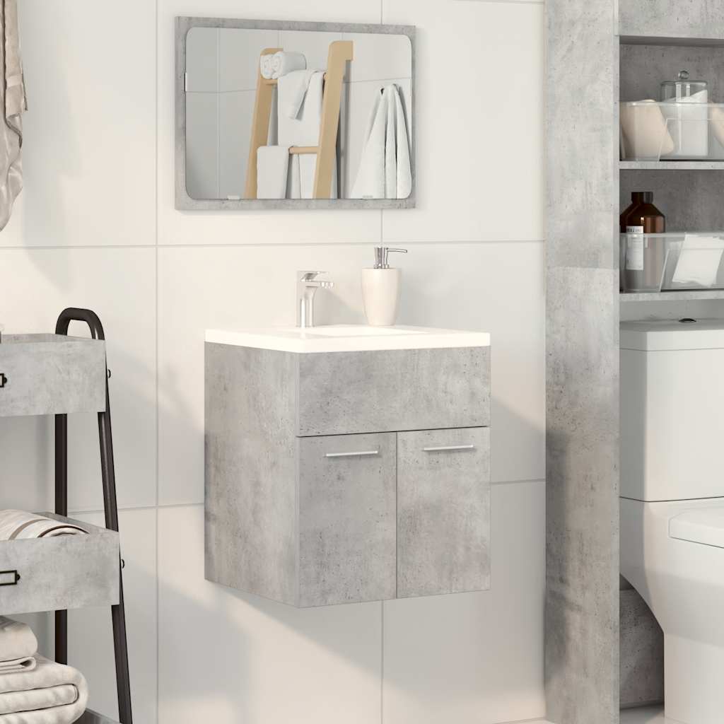 Mobile Lavabo Bagno Grigio Cemento 41x38,5x46 cm in Truciolato