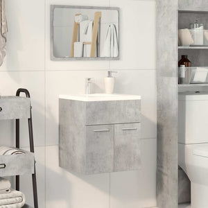 Mobile Lavabo Bagno Grigio Cemento 41x38,5x46 cm in Truciolato