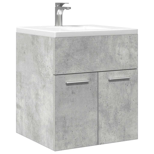 Mobile Lavabo Bagno Grigio Cemento 41x38,5x46 cm in Truciolato