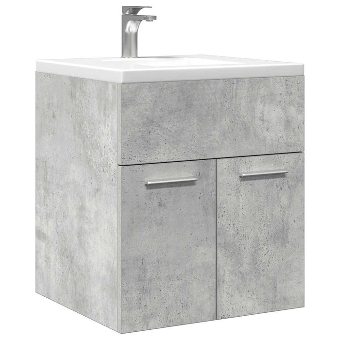 Mobile Lavabo Bagno Grigio Cemento 41x38,5x46 cm in Truciolato
