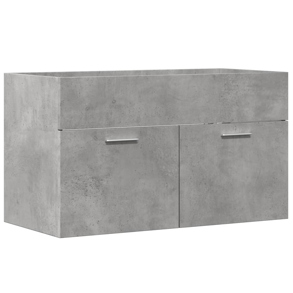 Mobile Sottolavabo Grigio Cemento 80x38,5x46 cm Multistrato