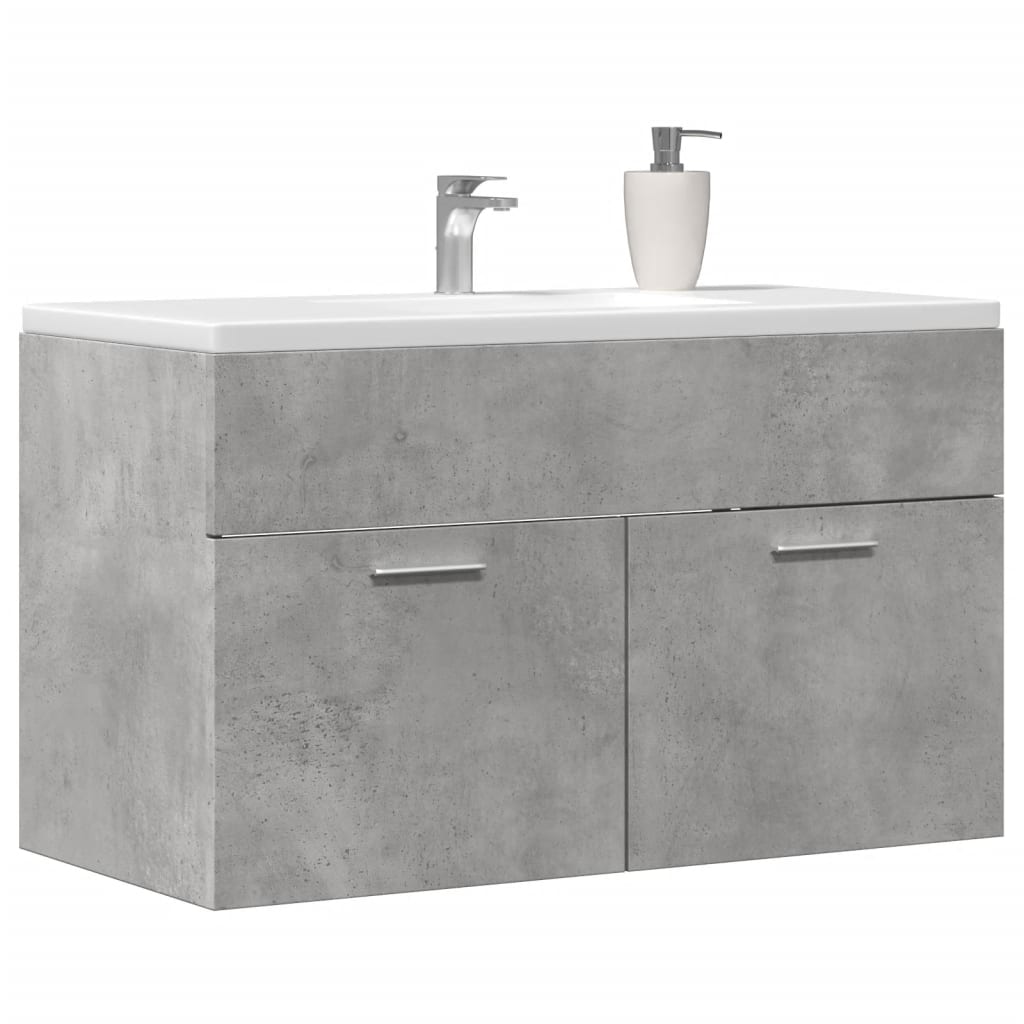 Mobile Sottolavabo Grigio Cemento 80x38,5x46 cm Multistrato