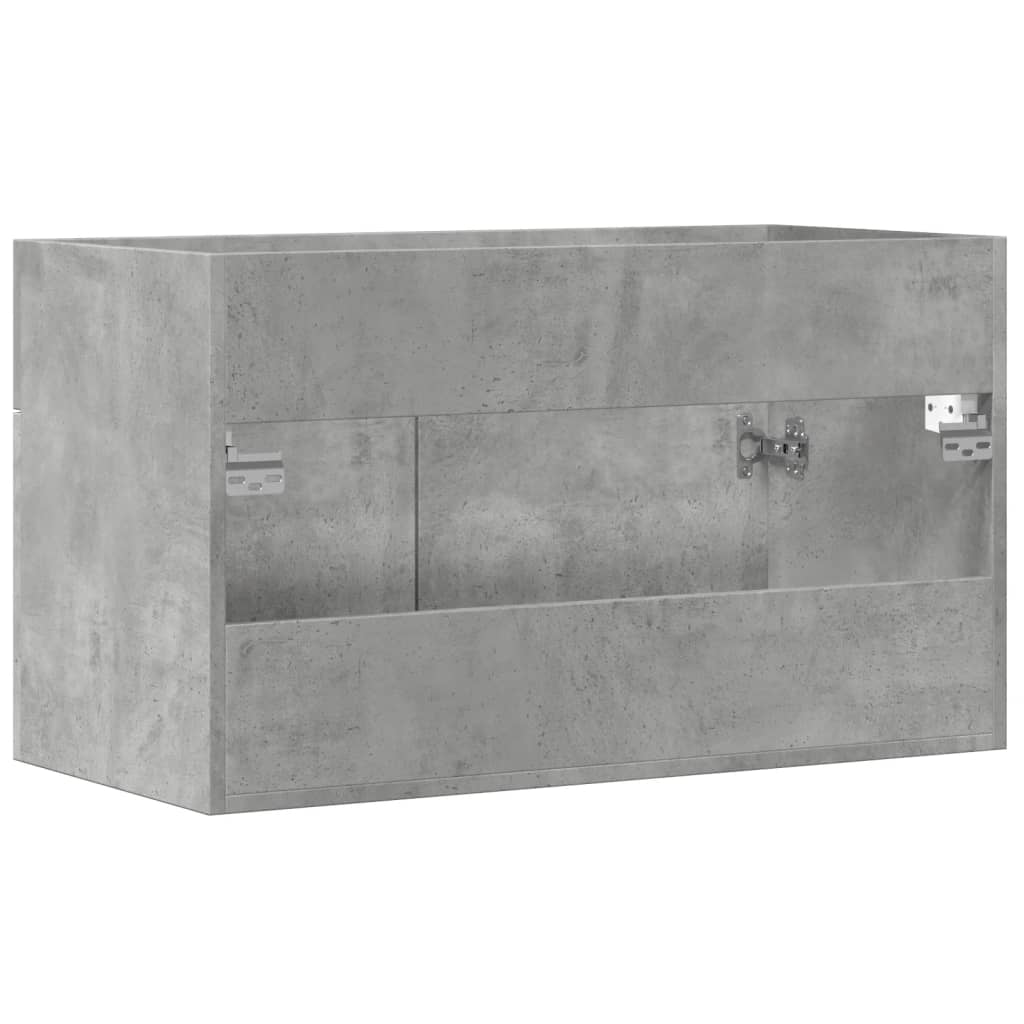 Mobile Sottolavabo-Armadietto da bagno Grigio Cemento 80x38,5x46 cm Multistrato