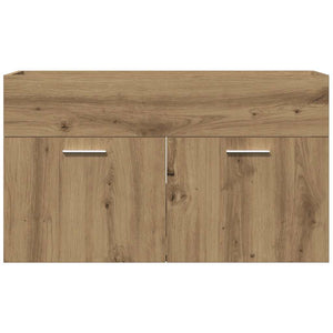 Mobile Lavabo Bagno Artigianale 80x38,5x46 cm Legno Multistrato