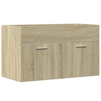 Mobile Lavabo Bagno-Armadietto da bagno Rovere Sonoma 90x38,5x46 cm Multistrato