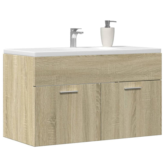 Mobile Lavabo Bagno Rovere Sonoma 90x38,5x46 cm Multistrato 856213