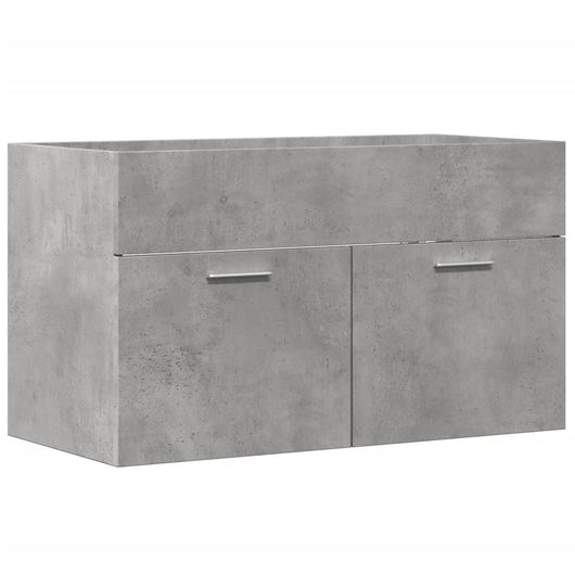 Mobile Lavabo Bagno-Armadietto da bagno Grigio Cemento 90x38,5x46 cm Multistrato