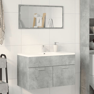 vidaXL Mobile Lavabo Bagno Grigio Cemento 90x38,5x46 cm Multistrato