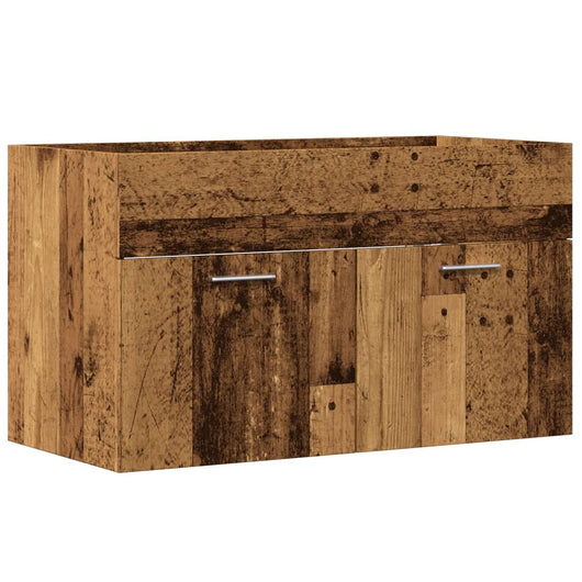 Mobile Lavabo Bagno Legno Antico 90x38,5x46 cm Multistrato 856215