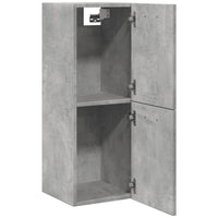 vidaXL Mobile Pensile da Bagno Grigio Cemento 30x30x80cm in Truciolato