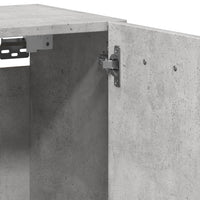 vidaXL Mobile Pensile da Bagno Grigio Cemento 30x30x80cm in Truciolato