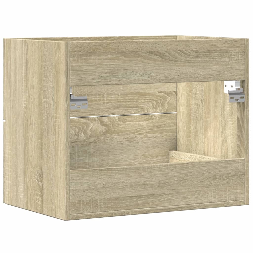 Mobile Lavabo-Armadietto da bagno Rovere Sonoma 60x38,5x48 cm in Legno Multistrato