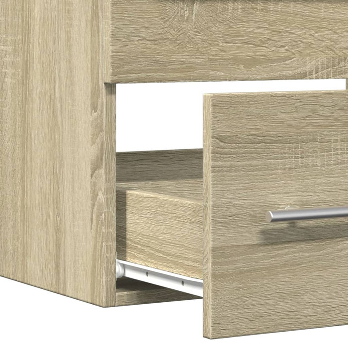 Mobile Lavabo-Armadietto da bagno Rovere Sonoma 60x38,5x48 cm in Legno Multistrato