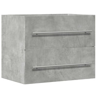 Mobile Lavabo-Armadietto da bagno Grigio Cemento 60x38,5x48 cm in Legno Multistrato