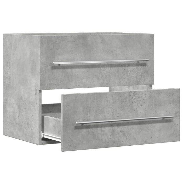 Mobile Lavabo-Armadietto da bagno Grigio Cemento 60x38,5x48 cm in Legno Multistrato