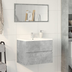 vidaXL Armadietto da Bagno Grigio Cemento 60x38,5x45cm in Truciolato
