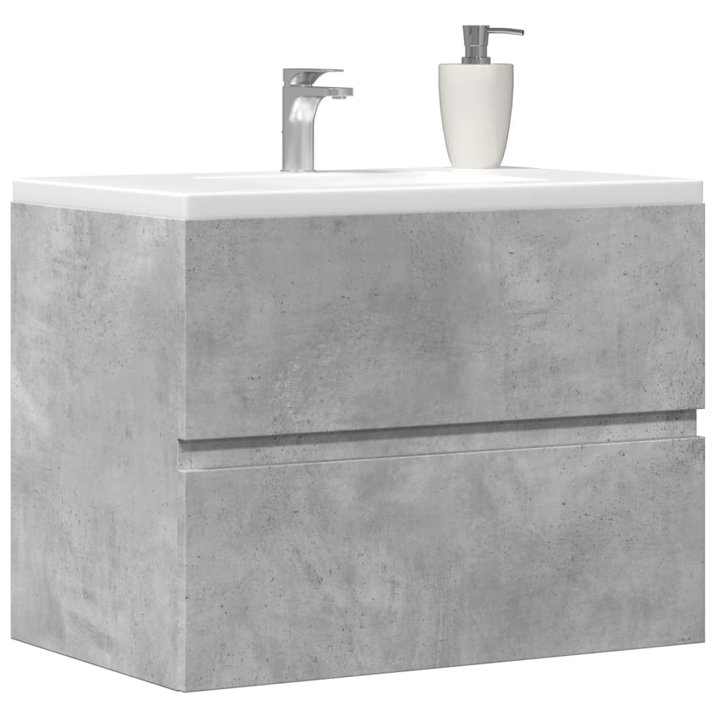 vidaXL Armadietto da Bagno Grigio Cemento 60x38,5x45cm in Truciolato