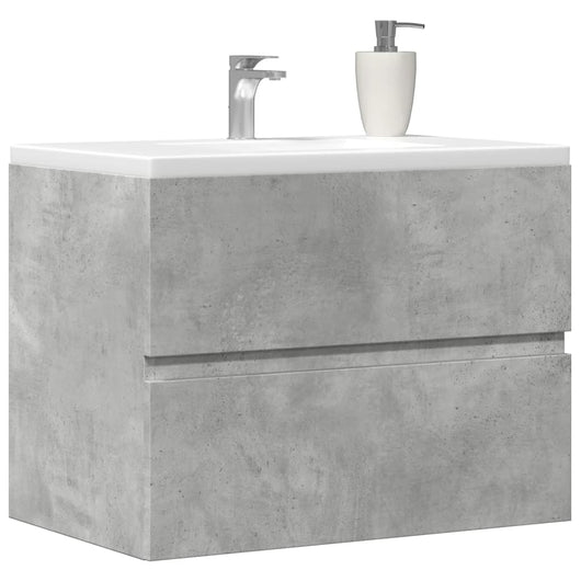 Armadietto da Bagno Grigio Cemento 60x38,5x45cm in Truciolato 856242