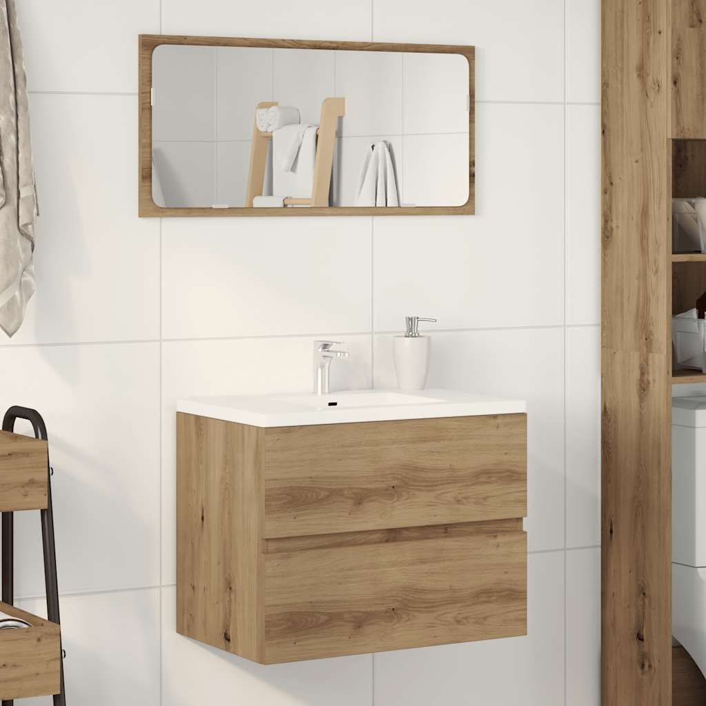 Mobiletto da Bagno Rovere Artigianale 60x38,5x45 cm Truciolato 856244