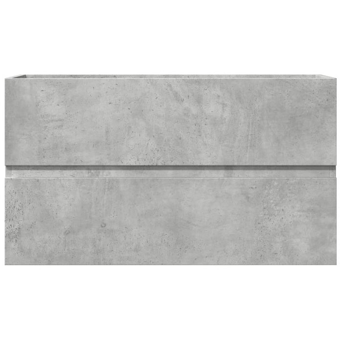 Mobile Pensile da Bagno Grigio Cemento 80x38,5x45 cm Truciolato
