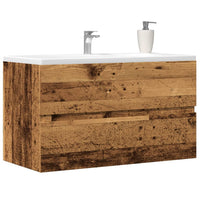 Mobile Pensile da Bagno Legno Antico 80x38,5x45cm in Truciolato 856246