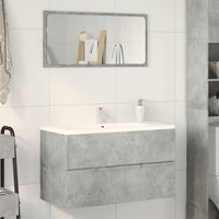 vidaXL Mobile Lavabo Grigio Cemento 90x38,5x45 cm in Legno Multistrato