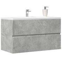 vidaXL Mobile Lavabo Grigio Cemento 90x38,5x45 cm in Legno Multistrato