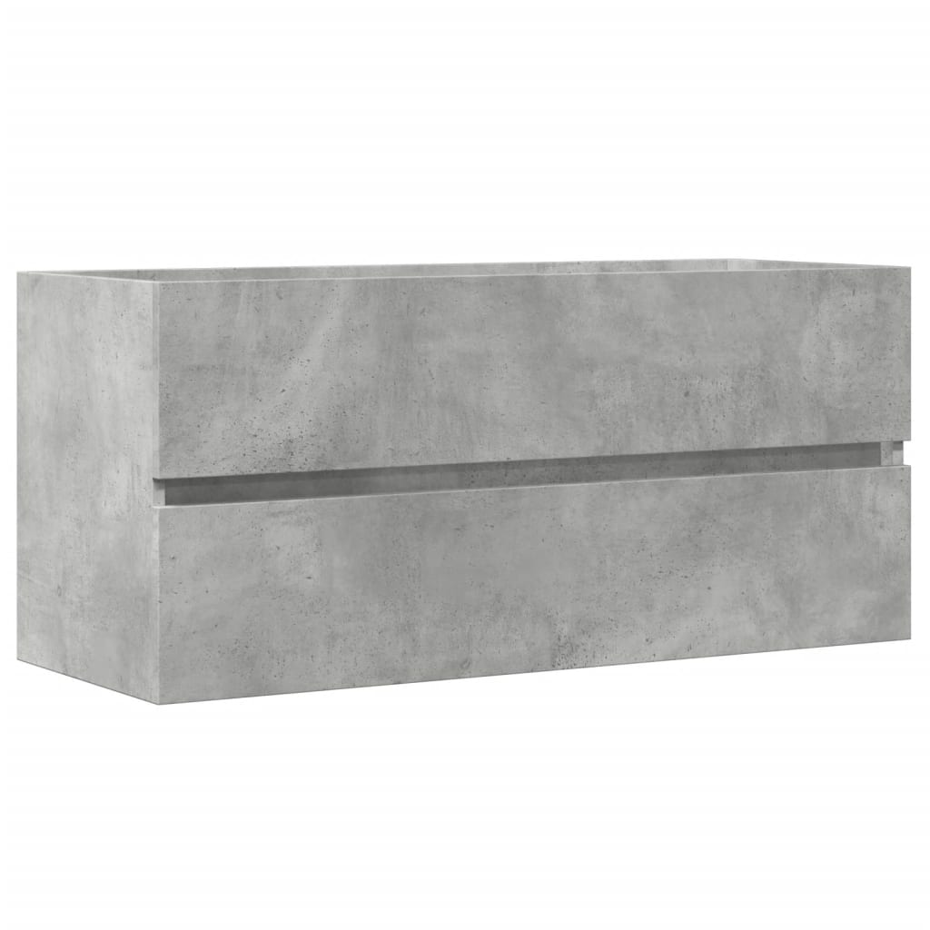 Mobile Lavabo Grigio Cemento 100x38,5x45cm in Legno Multistrato 856251