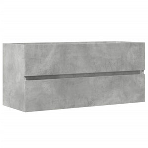 Mobile Lavabo Grigio Cemento 100x38,5x45cm in Legno Multistrato 856251