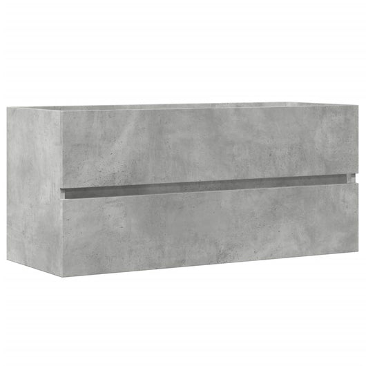 Mobile Lavabo Grigio Cemento 100x38,5x45cm in Legno Multistrato 856251