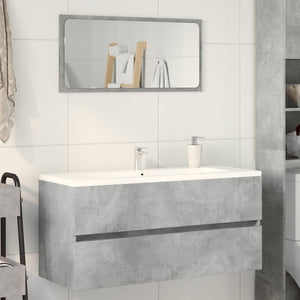Mobile Lavabo Grigio Cemento 100x38,5x45cm in Legno Multistrato