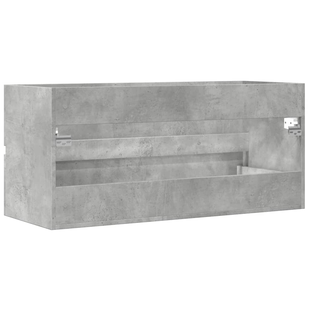 Mobile Lavabo Grigio Cemento 100x38,5x45cm in Legno Multistrato 856251