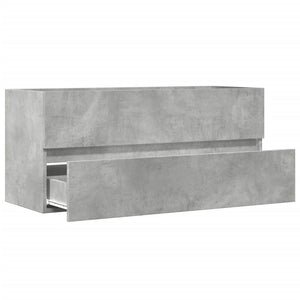 Mobile Lavabo-Armadietto da bagno Grigio Cemento 100x38,5x45cm in Legno Multistrato 448827