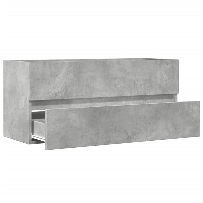 Mobile Lavabo-Armadietto da bagno Grigio Cemento 100x38,5x45cm in Legno Multistrato 448827