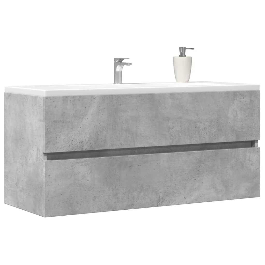 Mobile Lavabo Grigio Cemento 100x38,5x45cm in Legno Multistrato