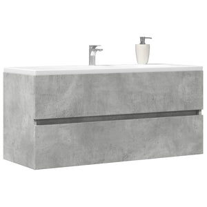 Mobile Lavabo Grigio Cemento 100x38,5x45cm in Legno Multistrato 856251