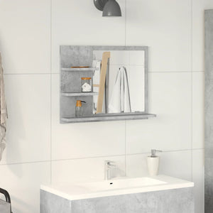 Armadietto a Specchio da Bagno Grigio Cemento 60x10,5x45 cm 856254