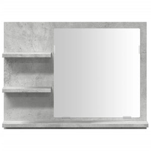 Armadietto a Specchio da Bagno Grigio Cemento 60x10,5x45 cm 856254