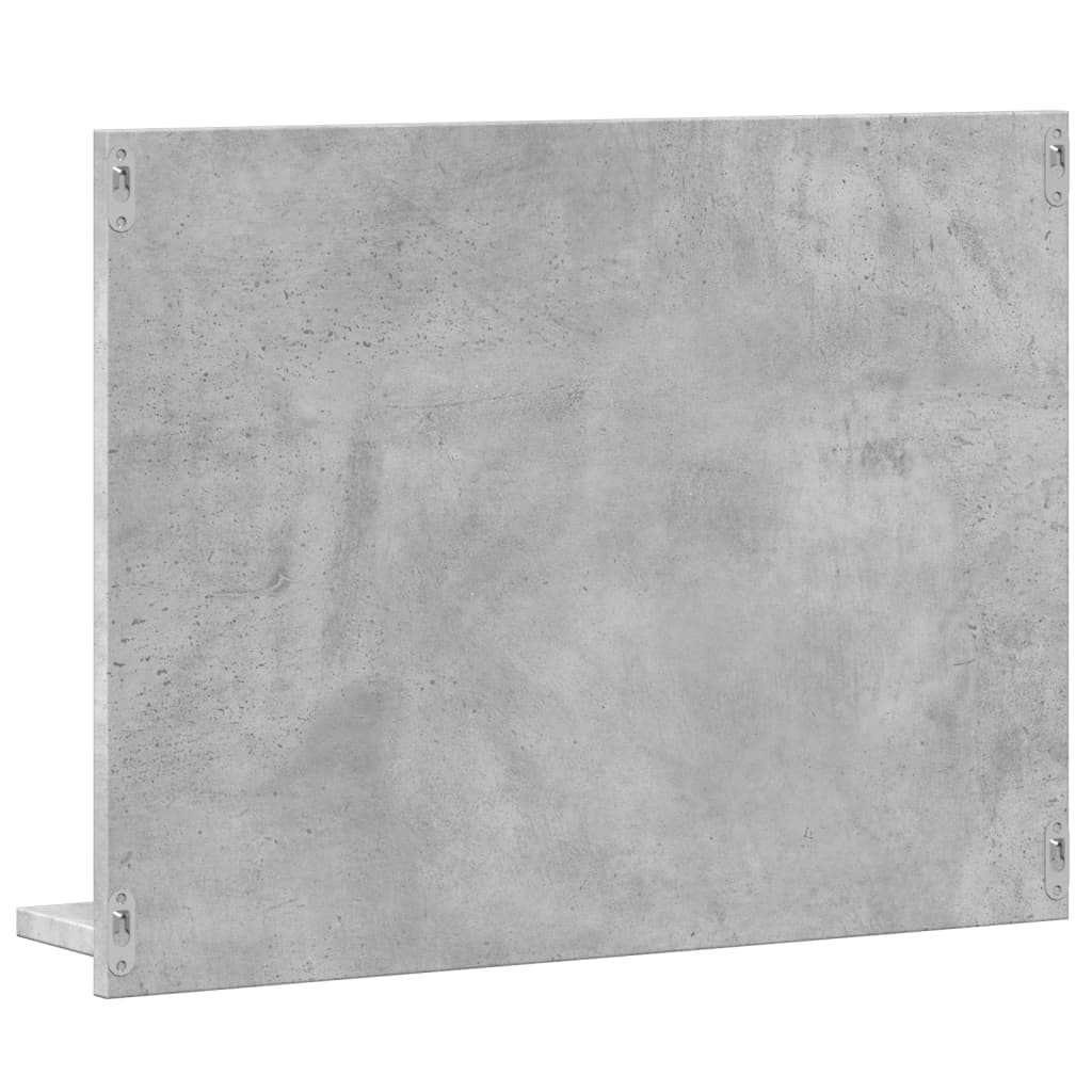 Armadietto a Specchio da Bagno Grigio Cemento 60x10,5x45 cm 856254