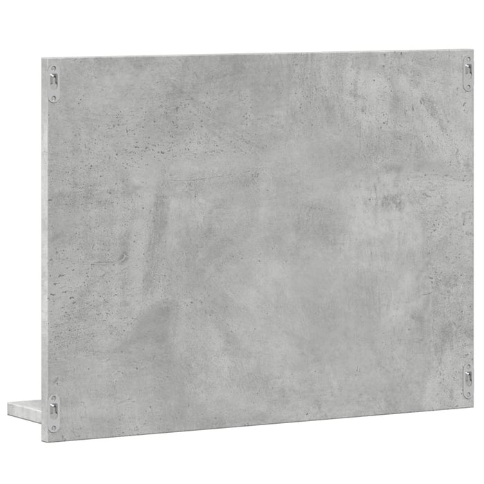 Armadietto a Specchio da Bagno Grigio Cemento 60x10,5x45 cm 856254