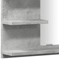 Armadietto a Specchio da Bagno Grigio Cemento 60x10,5x45 cm 856254